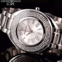 めちゃくちゃお得 2016 ARMANI アルマーニ ミネラルガラス ダイヤベゼル 女性用腕時計
