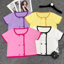 柔らか素材 ブランド コピー ✅半袖Tシャツ 着心地抜群ニット 女性ファッション モノトーンの可愛いバージョン