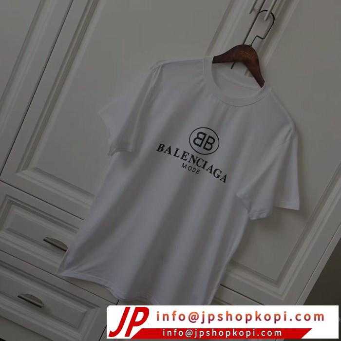 スタイルアップ効果 半袖Tシャツ バレンシアガ BALENCIAGA 2017 首胸ロゴ