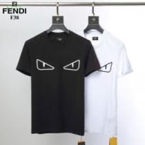 半袖Tシャツ  シンプルながら切れ味のいい フェンディ FENDI2019年春夏シーズンの人気 オシャレ上級者に 2色可選