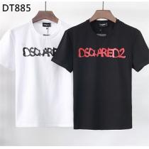 今季流行りの人気新作 激安  DSQUARED2 ディースクエアードメンズ丸首ネックTシャツ シンプルで合わせやすい
