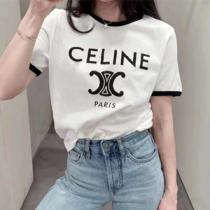 CELINE PARIS トリオンフ セリーヌロゴTシャツコピー ⏬ 男女兼用2色選択可 非常に良い身なり効果 シンプル