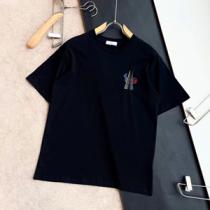 MONCLER通販 モンクレールコピー ♐ 半袖Tシャツ 2022春夏コレクション ラバーロゴ入りプリント 2色可選