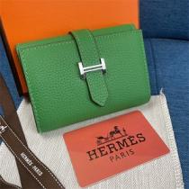 Hermes  Togo レザー製エルメス偽物三つ折り財布新品2022春夏コレクション人気ランキンググリーン色プレゼントおすすめ