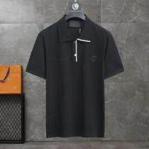 PRADA プラダポロシャツ 半袖コピー ♑ メンズ コットン服 知的な雰囲気を演出 シンプルでクリーンなルックス