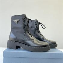 人気色❤️プラダ ブーツレディースPRADA靴コピー ♊個性的カッコイイ秋冬流行りトレンド筒丈14.5cmヒール高さ4cm