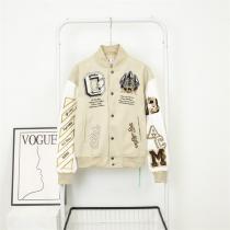 オフホワイト偽物 スタジャン ACミラン コラボ Off-White ジャケット ウール生地 刺繍 美しさと高級感を巧みに融合