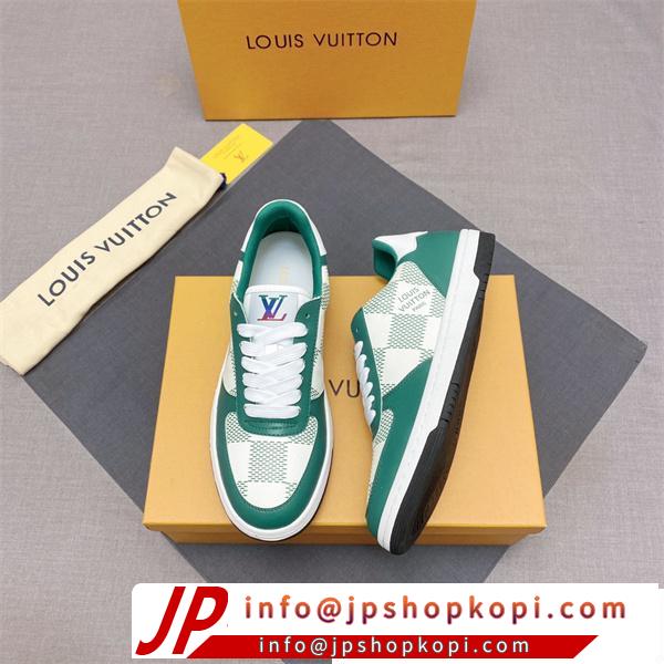 【VIP SALE!!】ルイヴィトンコピー ♒スニーカーグリーン新品2023人気　LOUlS  VUlTTONハイブランド男性靴