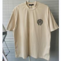クロムハーツ コピー ⛸ Tシャツ CHROME HEARTS 刺繡定番ロゴ シンプルデザイン リラックス感 綿本来の風合いのよさ