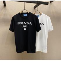 23シーズン 新作プラダ スーパー コピー ♓ Tシャツ PRADA 立体定番ロゴ 100%綿を採用 