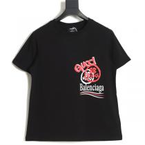 バレンシアガ コピー ♿ Tシャツ BALENCIAGA&g-u-c-c-iコラボ 落書きブランドロゴ 最高品質