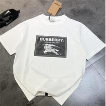 23年トレンド BURBERRY コピー ❗ Tシャツ バーバリー 馬と騎手 正方形ロゴ 100%コットン