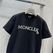 23年のトレンド モンクレール 偽物 新作 Tシャツ MONCLER ロゴ刺繡 純綿生地 