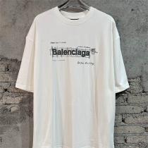 バレンシアガ コピー ⚾ Ｔシャツ BALENCIAGA 手書き原稿ロゴ 長繊維コットン