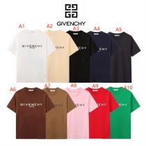 23ss期間限定 GIVENCHY スーパー コピー ⚾ Tシャツ 10色 ジバンシー ロゴプリント シンプル  