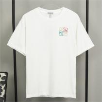 LOEWE スーパー コピー ♐ 刺繡ロゴ Tシャツ カラー LOEWE レトロデザイン 純綿生地