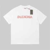 新作発売 BALENCIAGA コピー ♎ Tシャツ Supreme×バレンシアガコラボ ロゴプリント 100%綿 男女兼用　